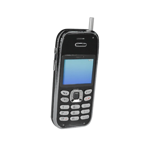 Modular Rugged Retro Mobile Phone 3D Layered Asset