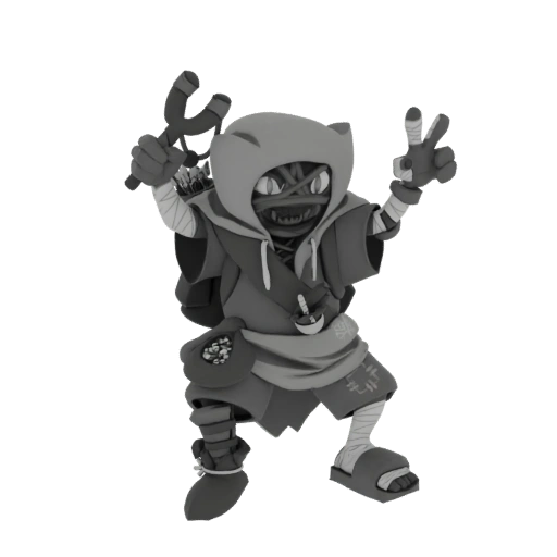 Ninja Cat Rogue 3D Model