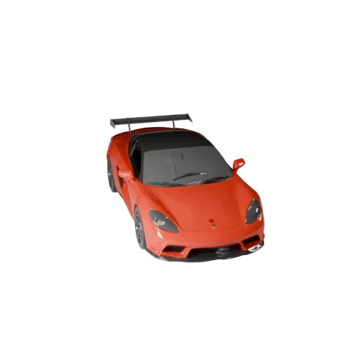 Спортивный автомобиль 3D модель для Unity - Низкополигональный игровой ресурс