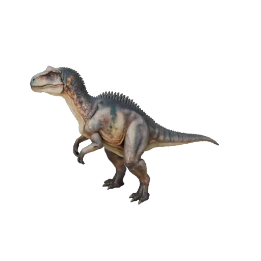 3D модель Игуанодона, рендер дикой природы сбоку, готовый для Blender ассет животного с костными пластинами или гребнями, мас