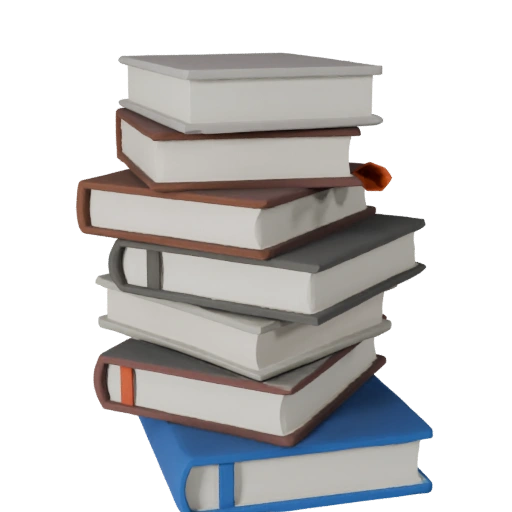 Minimal Book Stack 3D Asset for Game Engine Levels