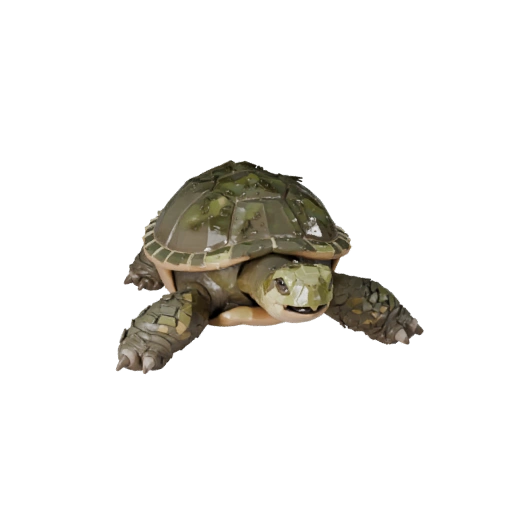 Низкополигональная 3D модель черепахи-касатки - Игровой ассет Unity с FBX