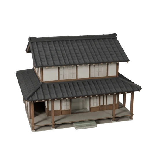 Modello 3D Casa Giapponese per Unity - Asset di Gioco per Architettura