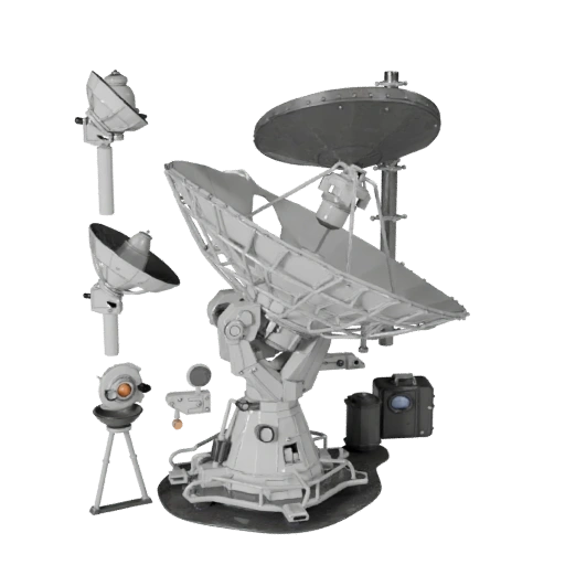 Unity Ready Observatory Radio Dish 3D Engine Asset