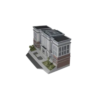3D модель полицейского участка для Unity - Игровой ресурс для архитектуры