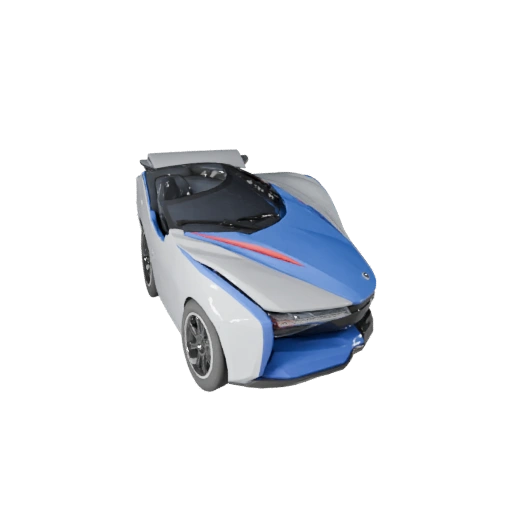 Высокополигональный автобус на воздушной подушке 3D модель для студийных рендеров - PBR