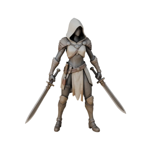 Модель персонажа "Изгой в стиле научной фантастики" - с ригом