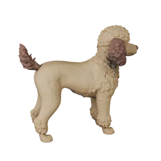 Высокополигональная 3D модель пуделя - Детальный STL актив для печати