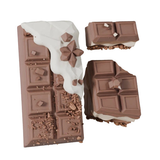 Chocolate Bar 3D Asset for Unity and Unreal Levels