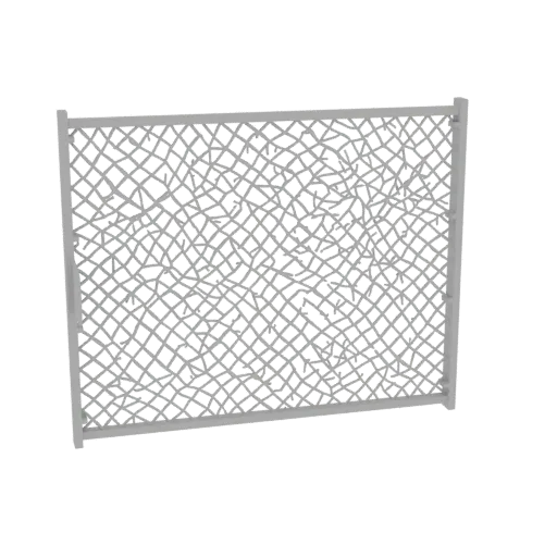 3D рендер серой абстрактной панели забора со сложным плетеным узором в простой прямоугольной раме.