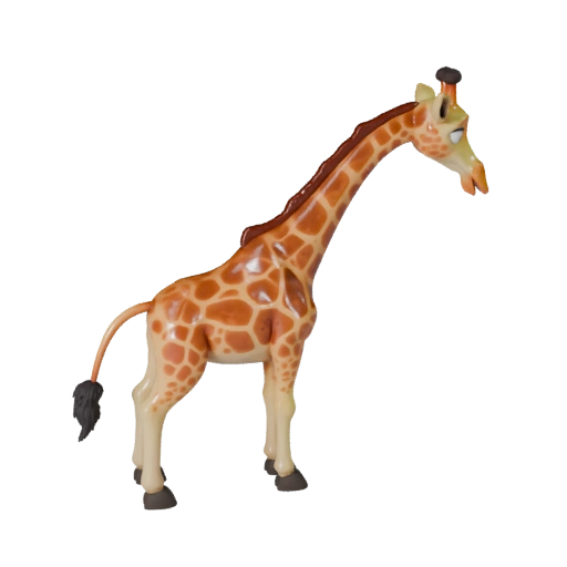 Мультяшный жираф 3D модель - Стилизованный ассет для анимации | PBR