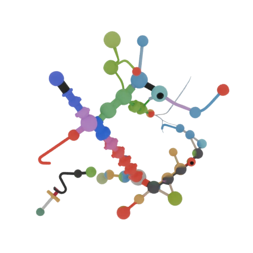 Crystal Protein Chain 3D Asset for Engineering Sim
