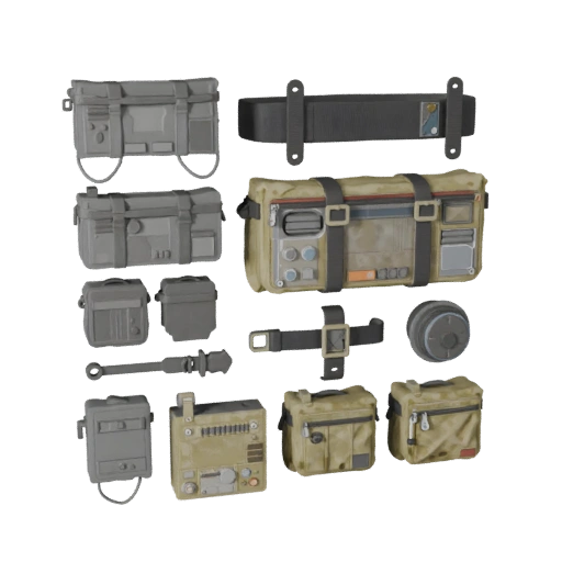 Survival Utility Pouch 3D Asset for Casual Engines