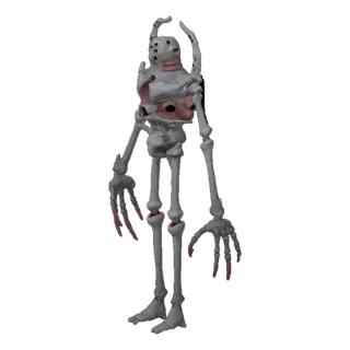 Гротескное скелетное существо 3D модель