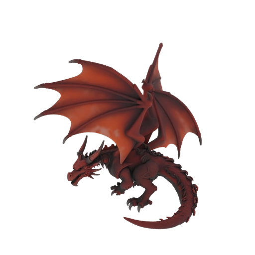 Фэнтези дракон босс миниатюра STL - Дыхание