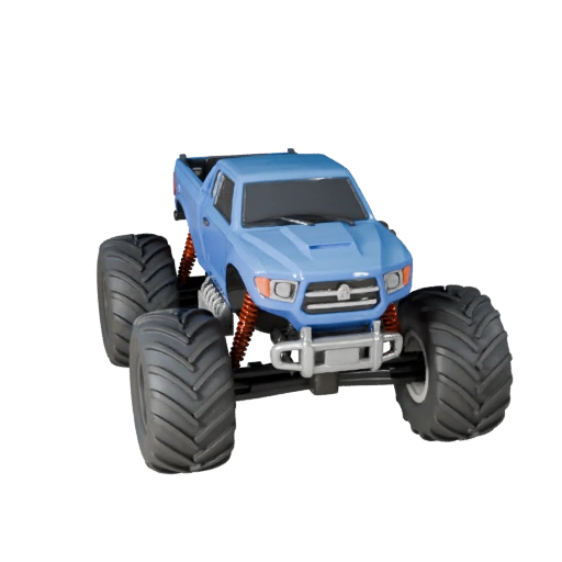 3D модель монстр-трака для Blender - готовый к рендерингу ассет