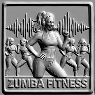 Барельеф "Zumba Fitness" с танцующими девушками