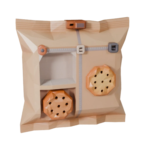 Bagged Cookie Pack 3D Asset for Game Engine Levels