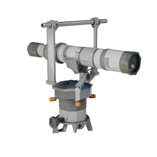 Portable Observatory Mount 3D Asset for Game Engines