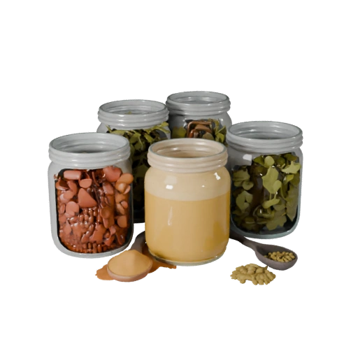 Fresh Herb Spice Jars 3D Cinematic Asset for Studio