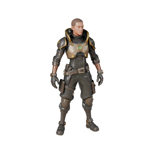 Киберпанк бард модель персонажа - с ригом