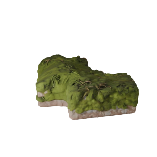 Mossy Root Path 3D Model Terrain Chunks for Blender Scenes