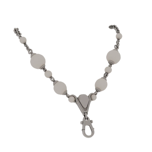Pearl Style Necklace 3D Asset for Hero Display Use