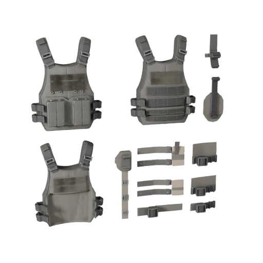 Desert Tactical Vest 3D Print Asset for Studio Use