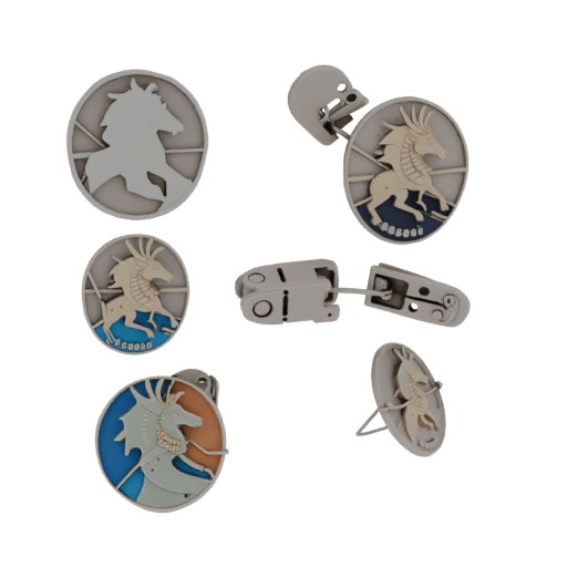 Animal Motif Cameo Brooch 3D Asset for Catalog Use