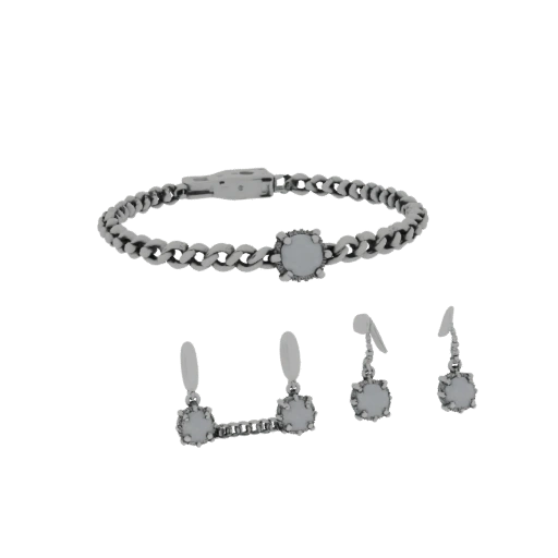 Bridal Bracelet And Earring Set 3D Studio Render Asset