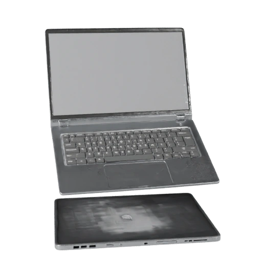 Ultrabook Convertible Notebook 3D Asset for AR Use