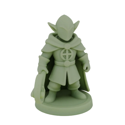 Средневековый эльф клирик миниатюра STL - Страж
