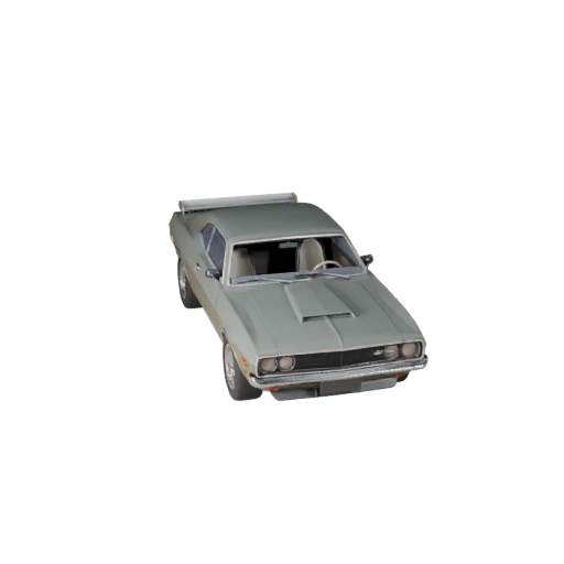 Низкополигональный винтажный маслкар 3D модель для Unity и Unreal