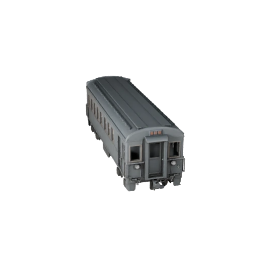 Винтажный пассажирский поезд 3D модель для Unity - Realtime