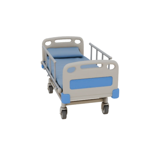 Emergency Hospital Bed 3D Asset for Studio Renders