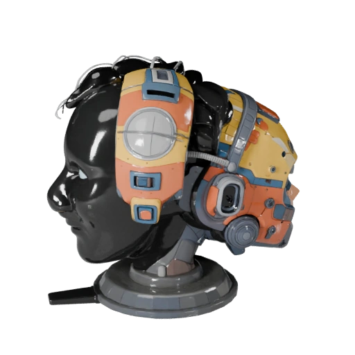 Stylized Fantasy Robot Bust | Game Engine PBR Asset Pack