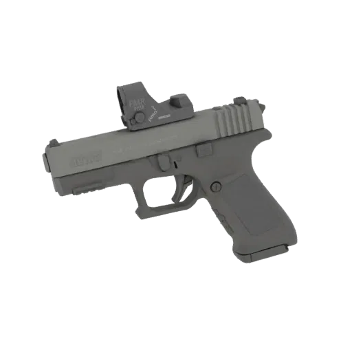 3D модель крепления для коллиматорного прицела RMR на затворе пистолета Glock