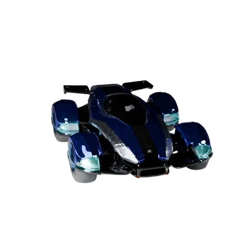 3D-модель летающего автомобиля, вид в три четверти из игрового вьюпорта, готовый для Unreal Engine ресурс транспортного средс