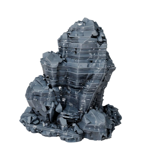 Crystal Rock Cluster 3D Model for Cinematic Worlds