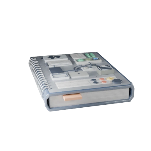 Home Office Notebook 3D Realtime Asset for Engines