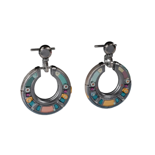 Stud Hoop Earrings 3D Game Asset for Casual Levels