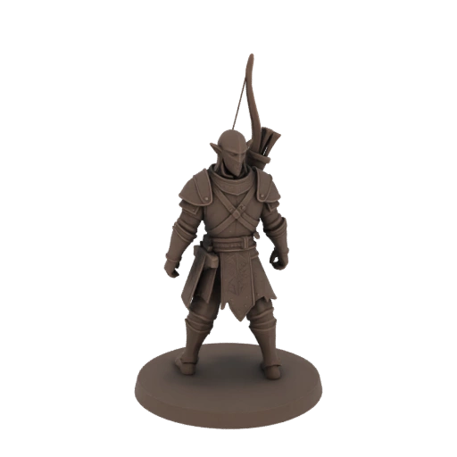 Средневековый эльф-рейнджер миниатюра STL