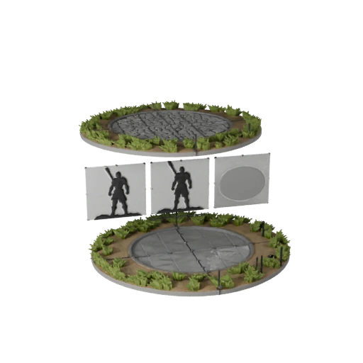 Modular Forest Oval Base | Kitbash 3D Asset Pack Bundle