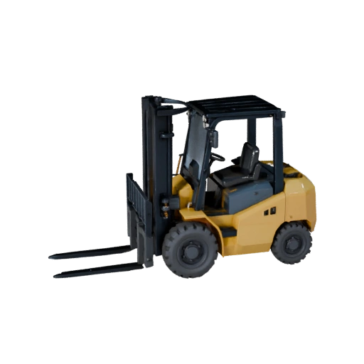 Construction Forklift 3D Asset for Realtime Levels