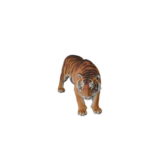 Высокополигональная 3D-модель бенгальского тигра STL, изометрический вид, готовая к печати фигурка животного с сужением челюс