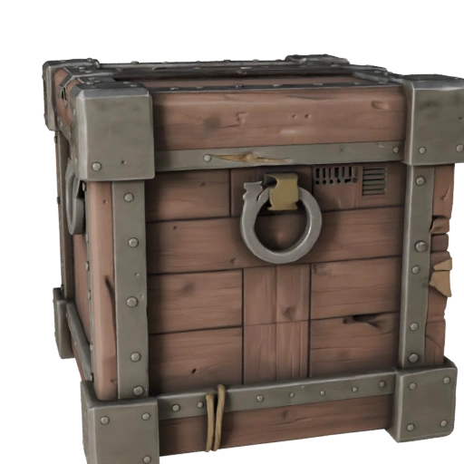 Medieval Supply Box 3D Model for Game Engine Levels
