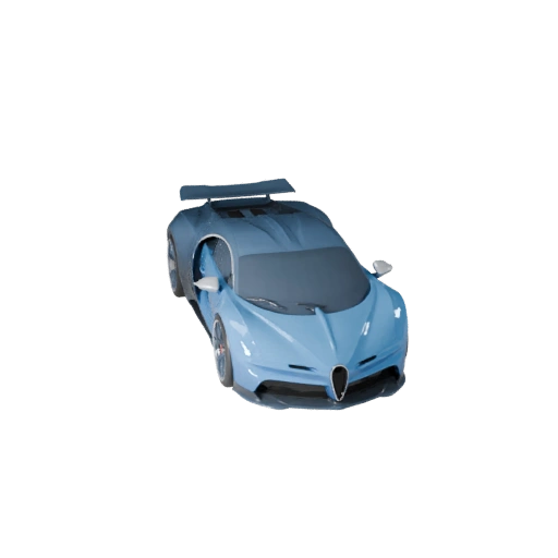 3D модель гиперкара в стиле бугатти для Blender и игр