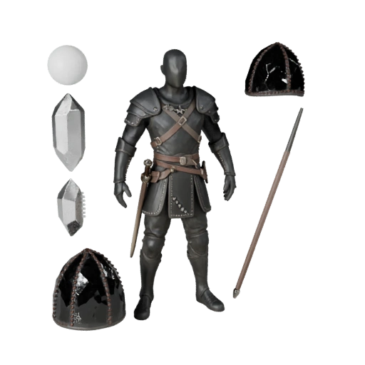 Средневековый лучник - модель персонажа со скелетом