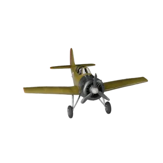 Винтажный истребитель 3D модель для Blender и игр -