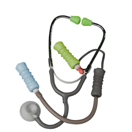 Dental Stethoscope 3D Game Asset for Casual Levels